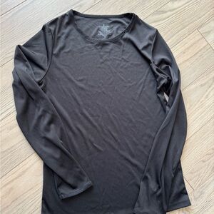 Cuddl Duds Women's Black Long Sleeve Tee